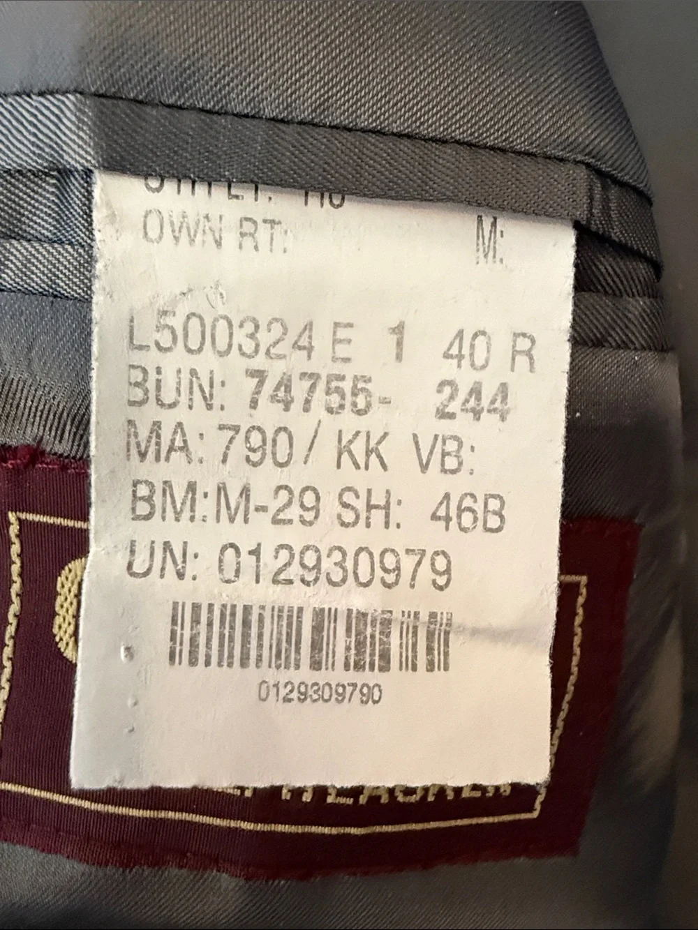 Chaps Ralph Lauren Union Made Canada Pure Wool Herringbone Blazer 40R Gray Brown